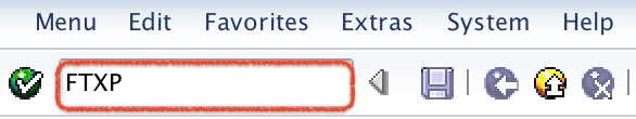 SAP transaction code FTXP