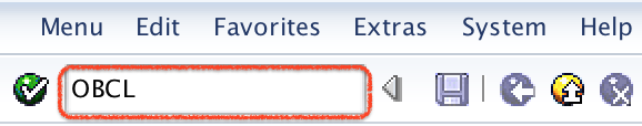 SAP transaction code OBCL