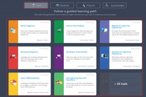 Salesforce Trailhead Trails Modules Projects Superbadges