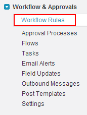 Salesforce workflow rules