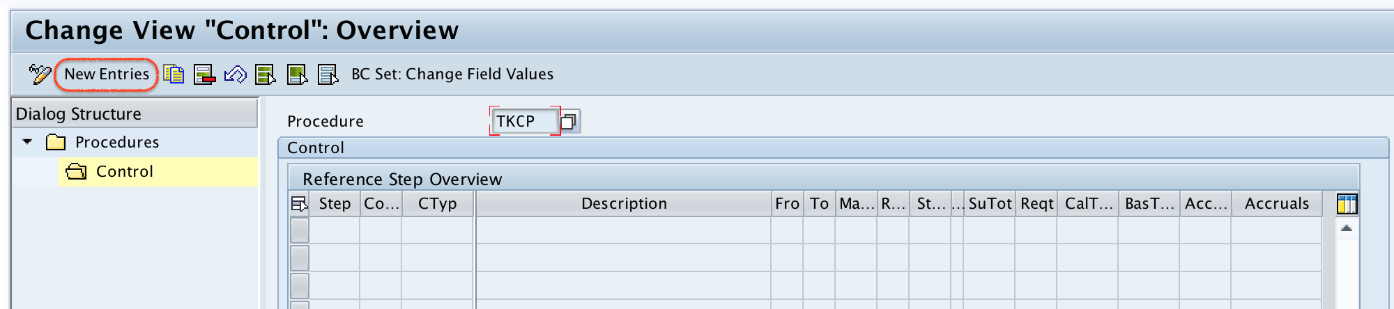 tax procedure assignment table in sap