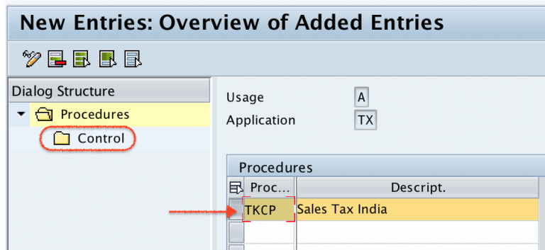 tax procedure assignment to company codes sap