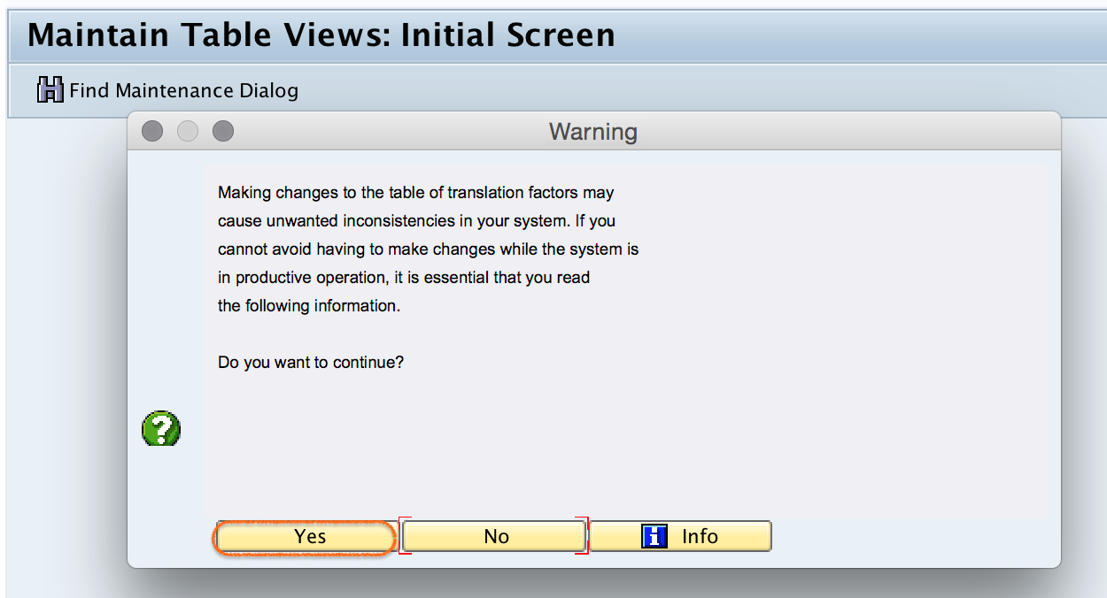 Warning message translation ratios