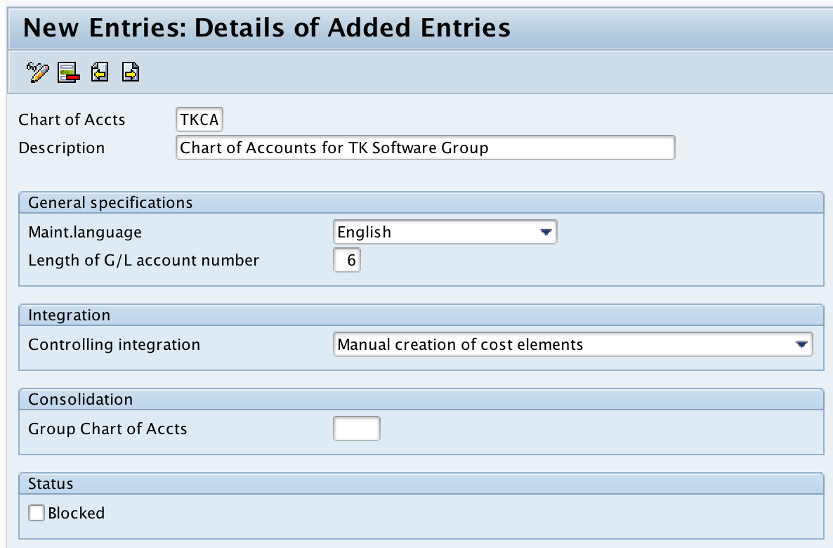 Group Chart Of Accounts In Sap