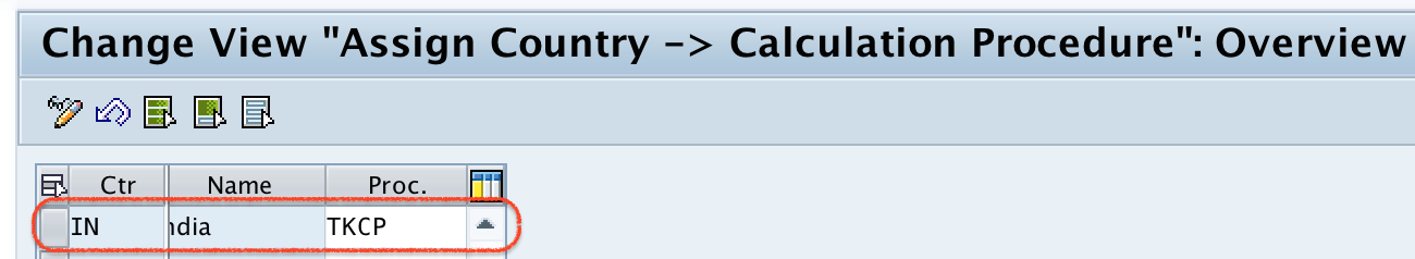 assignment of calculation methods sap table