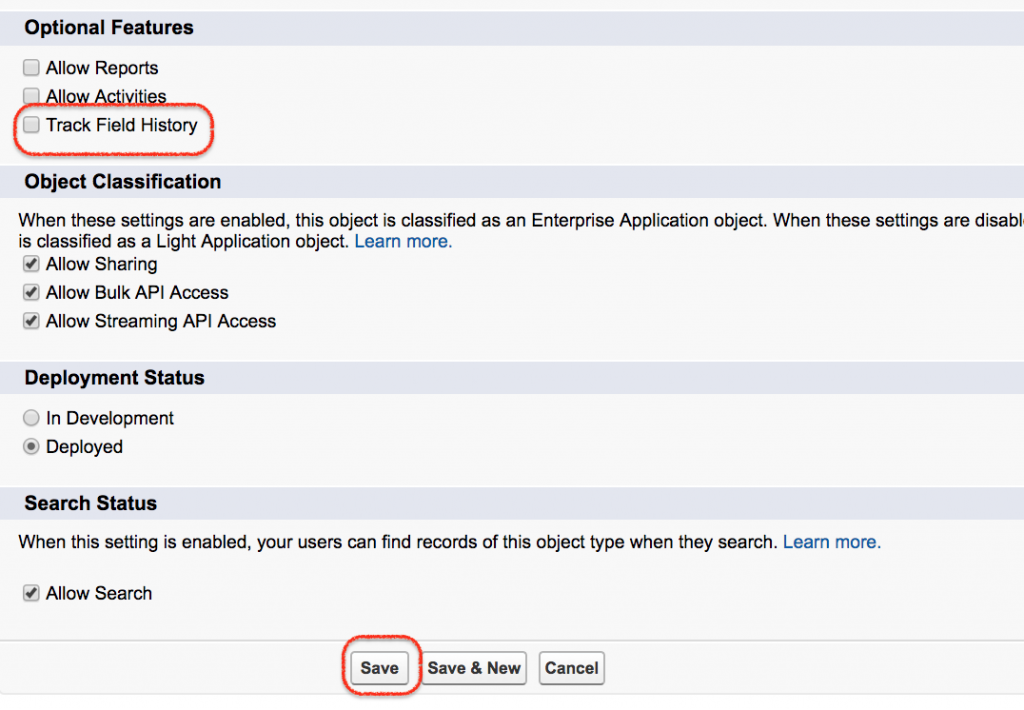 how to enable field history tracking in salesforce