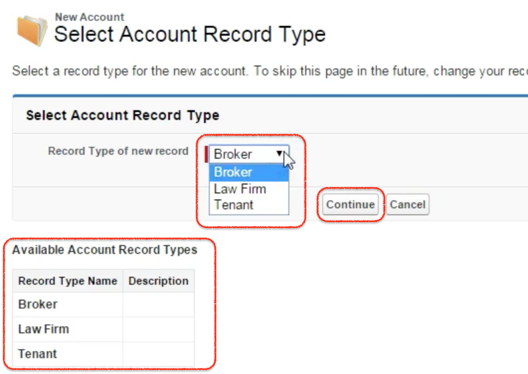 record type assignment to profile