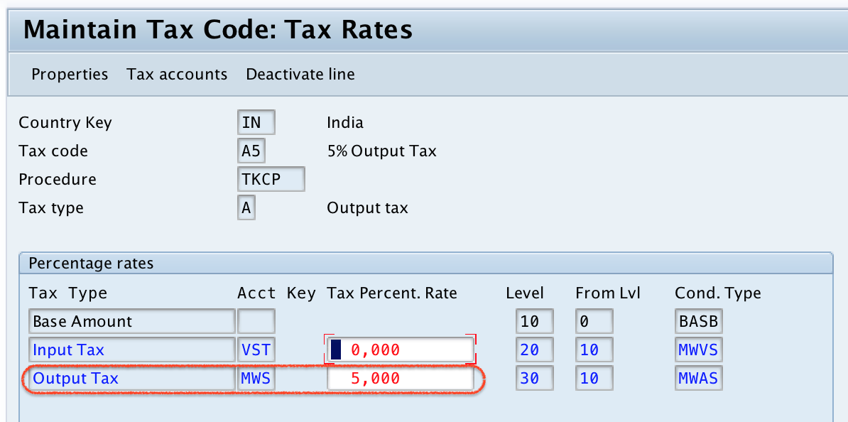 assignment of tax code to company code sap