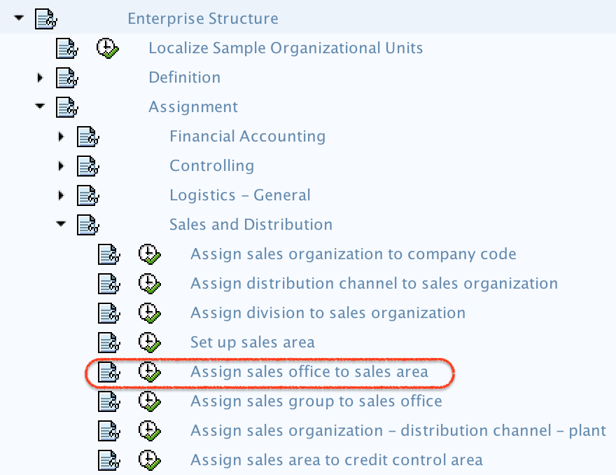 Assign Sales Office to Sales area in SAP path