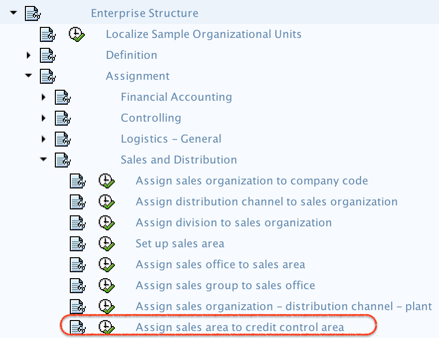 Assign sales area to credit control area in SAP