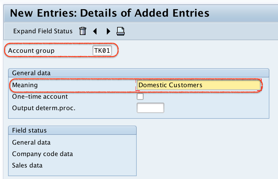 customer account group assignment in sap