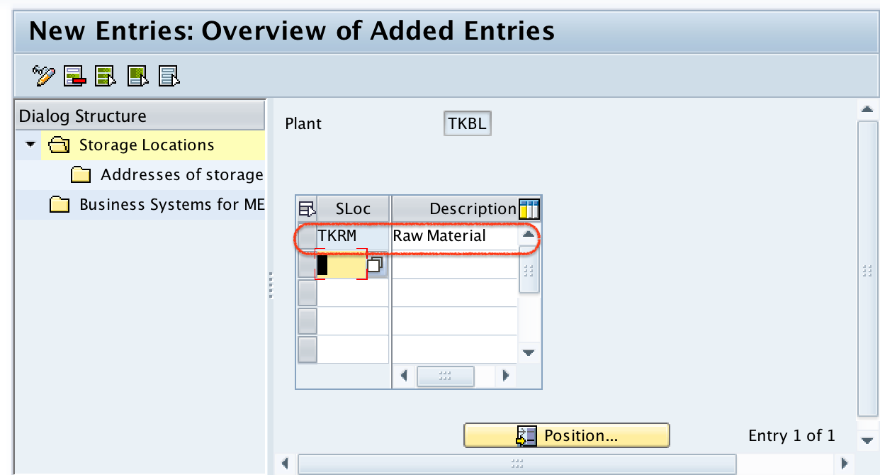 Define Storage locations in SAP