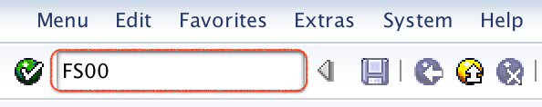 SAP Transaction code FS00