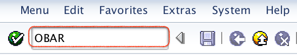 SAP Transaction code OBAR