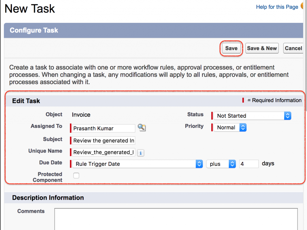 salesforce task assignment email template