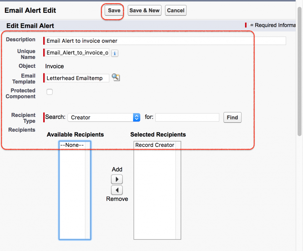 salesforce task assignment email template