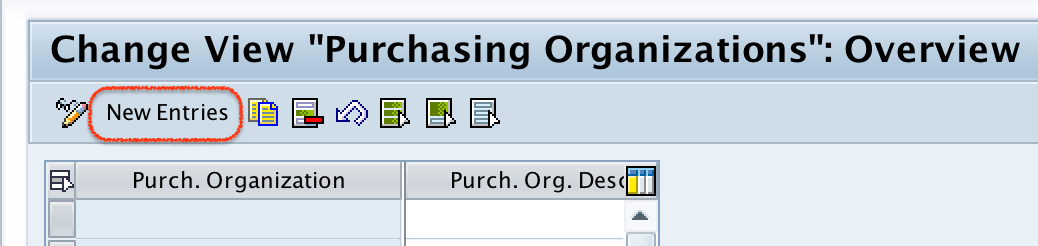 purchase organizations overview screen