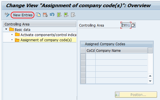 the co account assignment object belongs to company code