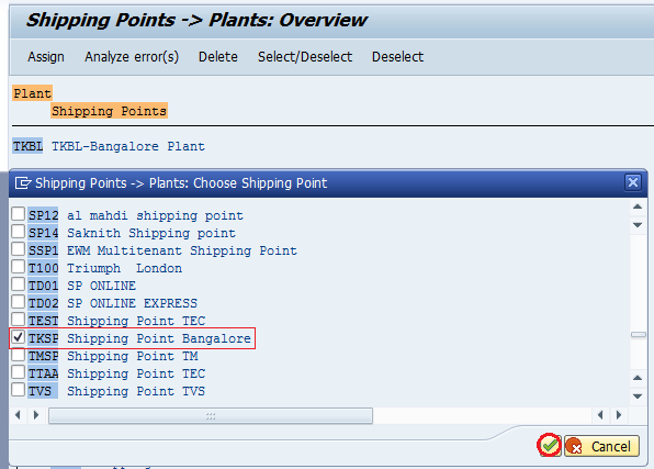 How to Assign Shipping Point to Plant in SAP