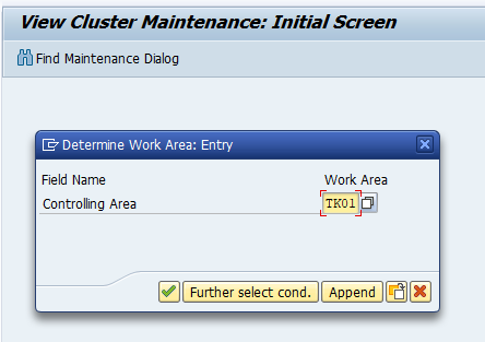 Work area for SAP versions