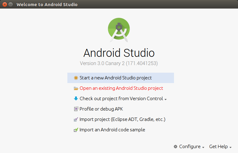 Open existing Android Studio project - Convert Java Files in Android Application to Kotlin Files or Classes - Kotlin Tutorial - www.tutorialkart.com