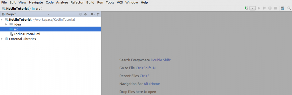 Kotlin Project Window - Setup of Kotlin Java Project in IntelliJ IDEA - Kotlin Tutorial - www.tutorialkart.com
