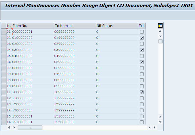 SAP FI - Document Number Ranges