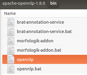OpenNLP shell/batch file - Use command line tools in Apache OpenNLP - www.tutorialkart.com