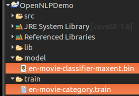 Location of Training file and Generated Model file - Training of Document Categorizer using Maximum Entropy Model in OpenNLP