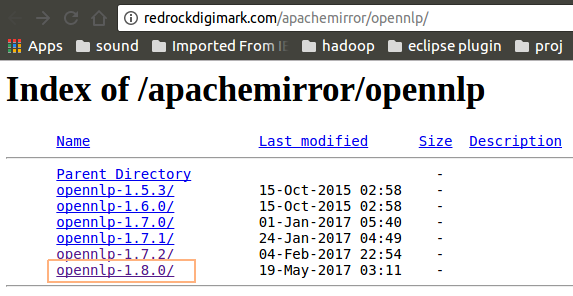 OpenNLP Mirror 