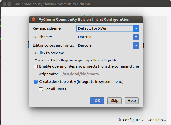 PyCharm Theme Selection - PyCharm IDE - Python Tutorial - www.tutorialkart.com