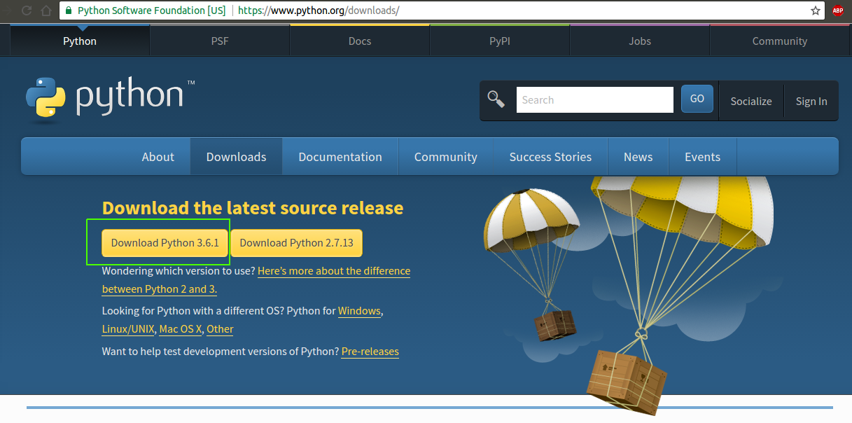 Python Download Page - Install Python - Python Environment Setup - www.tutorialkart.com