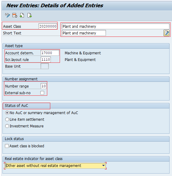 Create Asset Classes in SAP - tutorialkat