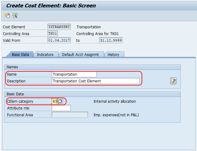 Create secondary cost elements in SAP CO