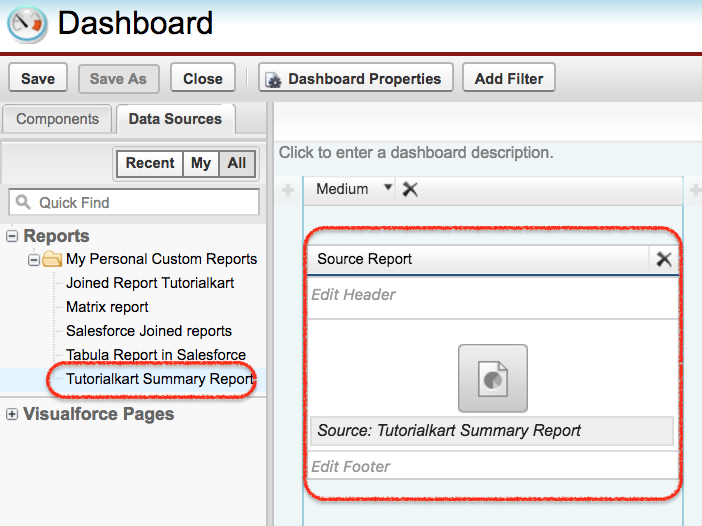 Creating Dashboards in sfdc