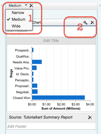 Customising Salesforce dashboard