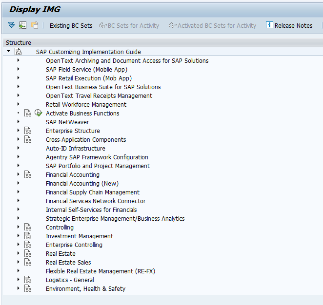 SAP Reference IMG - SAP Implementation Guide