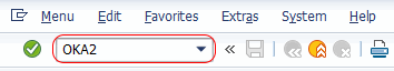 SAP transaction code OKA2