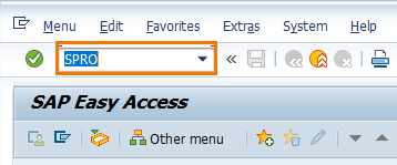 SPRO SAP Transaction code