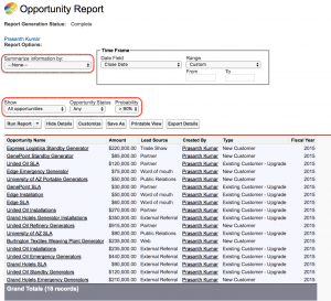 How to use Salesforce Report builder ? - TutorialKart
