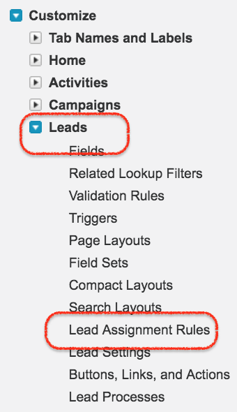 Salesforce lead assignment rules 