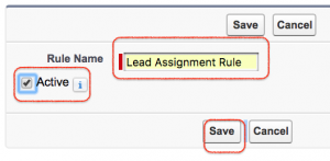 Salesforce lead assignment rules 