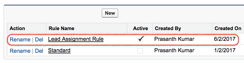 Salesforce lead assignment rules 