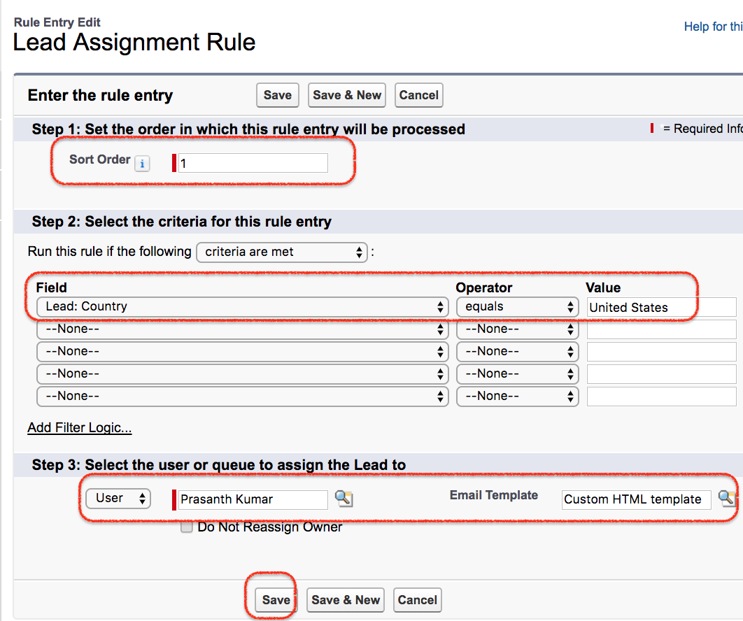 how to use salesforce lead assignment rules