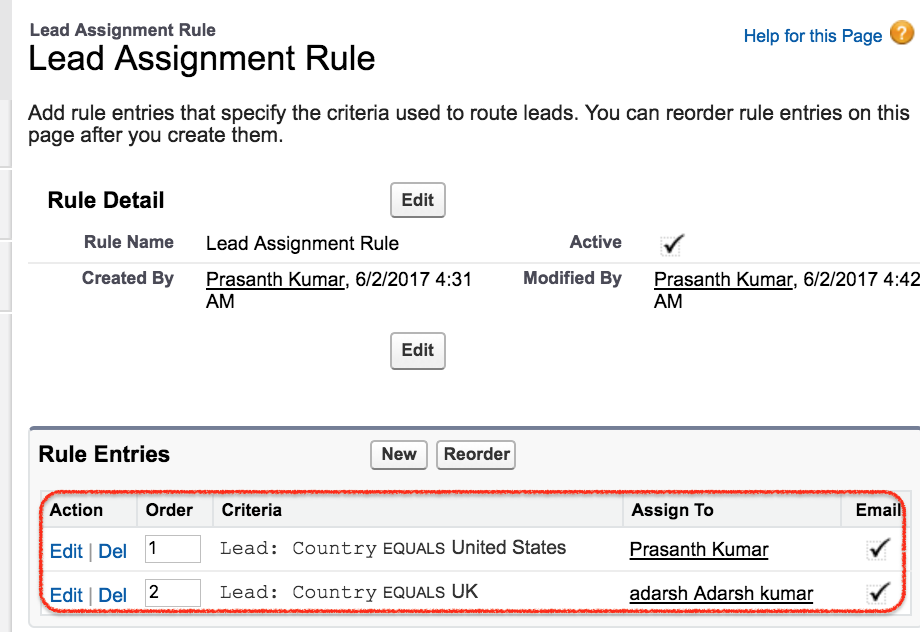 Salesforce lead assignment rules 