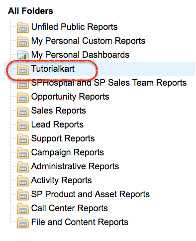 Creating report folder in salesforce