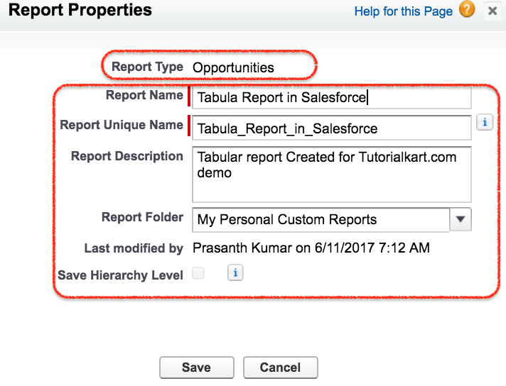 salesforce exporting tabular reports