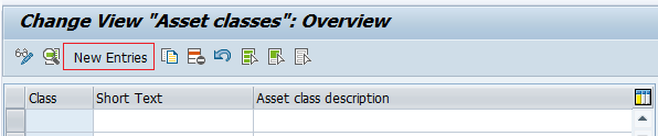 asset classes overview screen