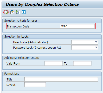 complex selection criteria SAP