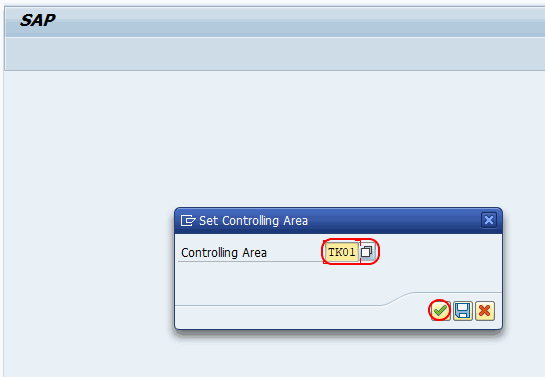 set controlling area for standard hierarchy